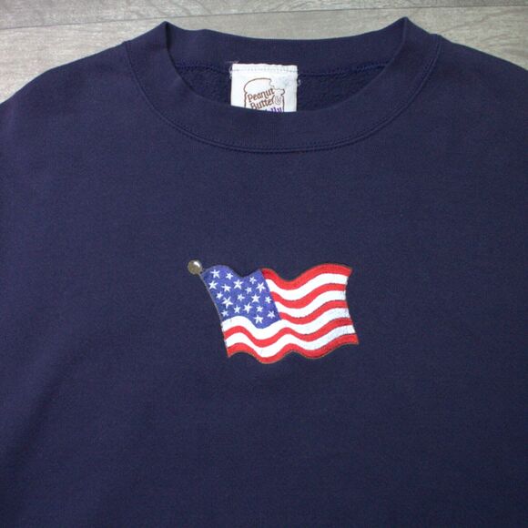 Vintage Peanut Butter and Jelly Crewneck American Flag Size XL00 - Picture 1 of 6